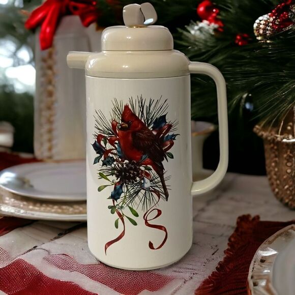 Lenox Winter Greetings Thermal Carafe Pitcher Insulated Cardinal Christmas Snow. - Picture 16 of 16